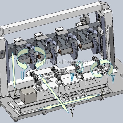Hohe Flexibilität CNC Poliermaschine mit mehreren Stationen Simultanbetrieb für Messing-Kranen, Zink-Türgriff